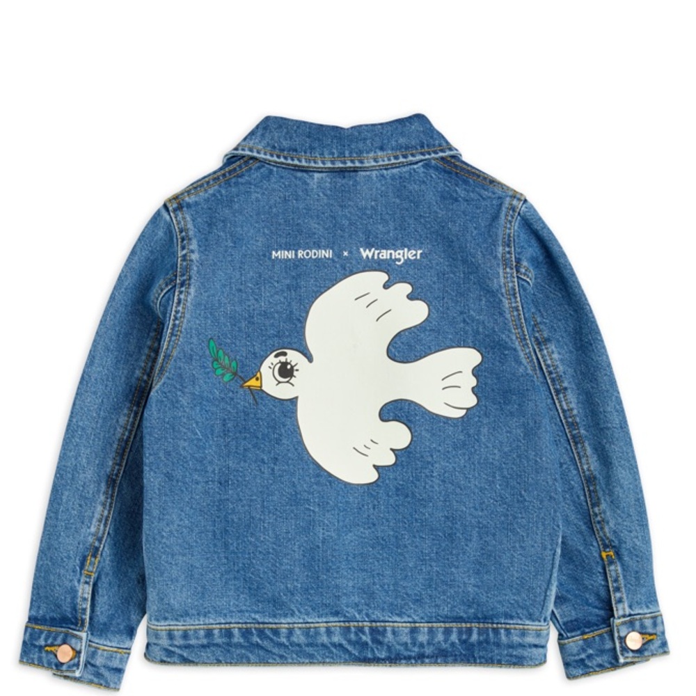 Mini Rodini x Wrangler Peace Dove Denim Jacket for Kids - Size 5 - 7 years - Picture 4 of 5
